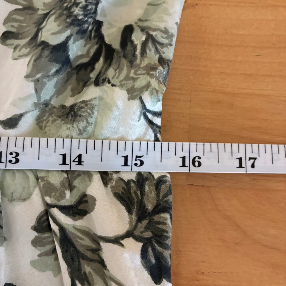 By Anthropologie Sleeveless Sweetheart A-Line Midi Green Floral Dress M - Flaws - Picture 9 of 13